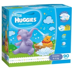 Huggies Crawler Jumbo Carton - 90 nappies